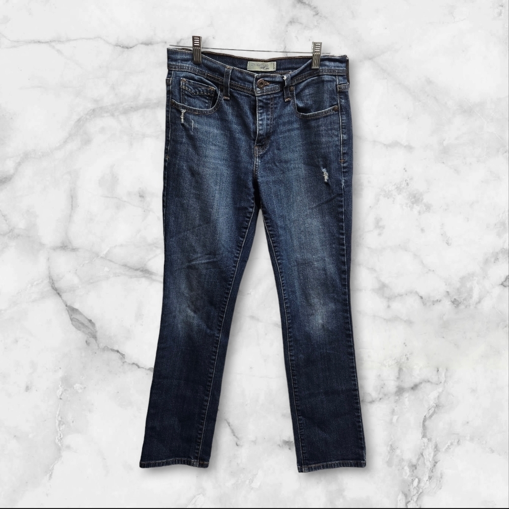 Levis 505 Jeans Women's 6 6M Distressed Jeans Denim Straight Leg‎